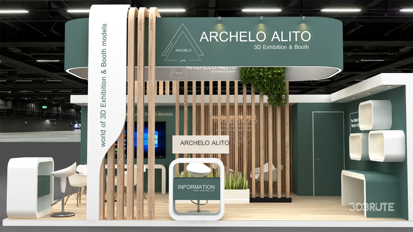 minimal stall 3d model Image 5