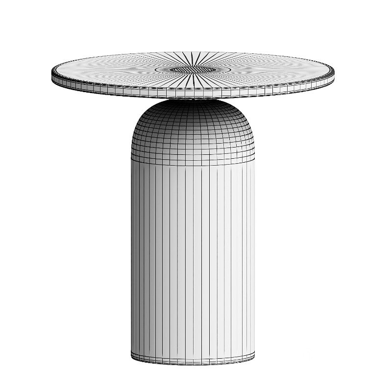 Martini Side Table with White Marble Base Image 3