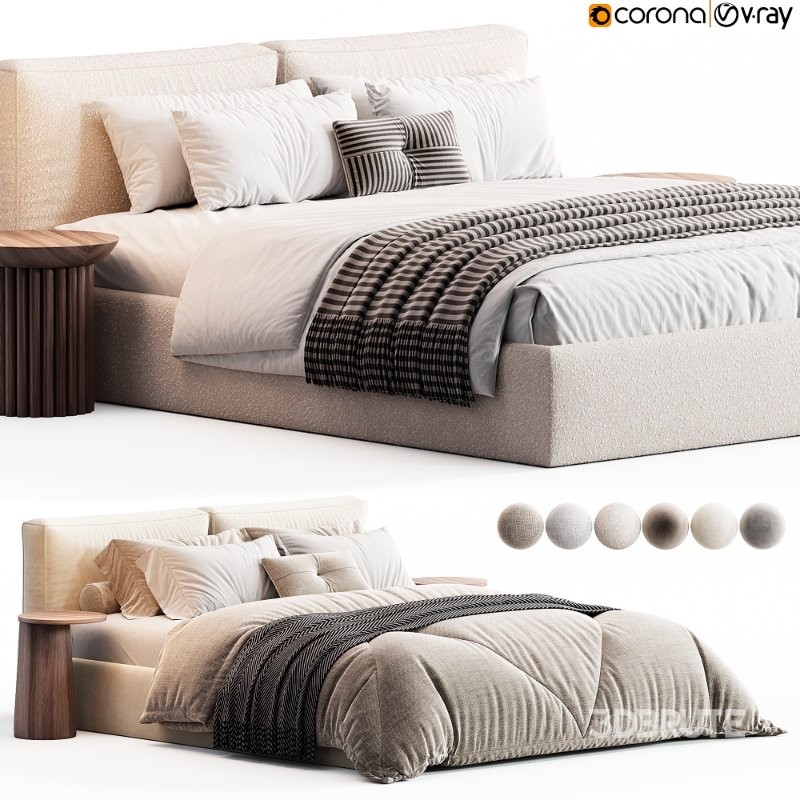 Foster Bed 180 Velvet Smoke By Image 6