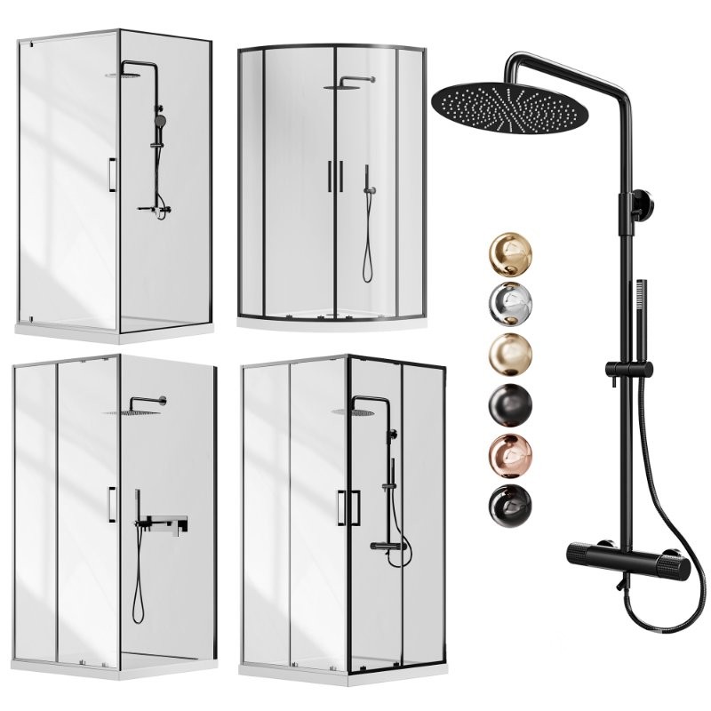 Beliani Set Shower Enclosure Image 3