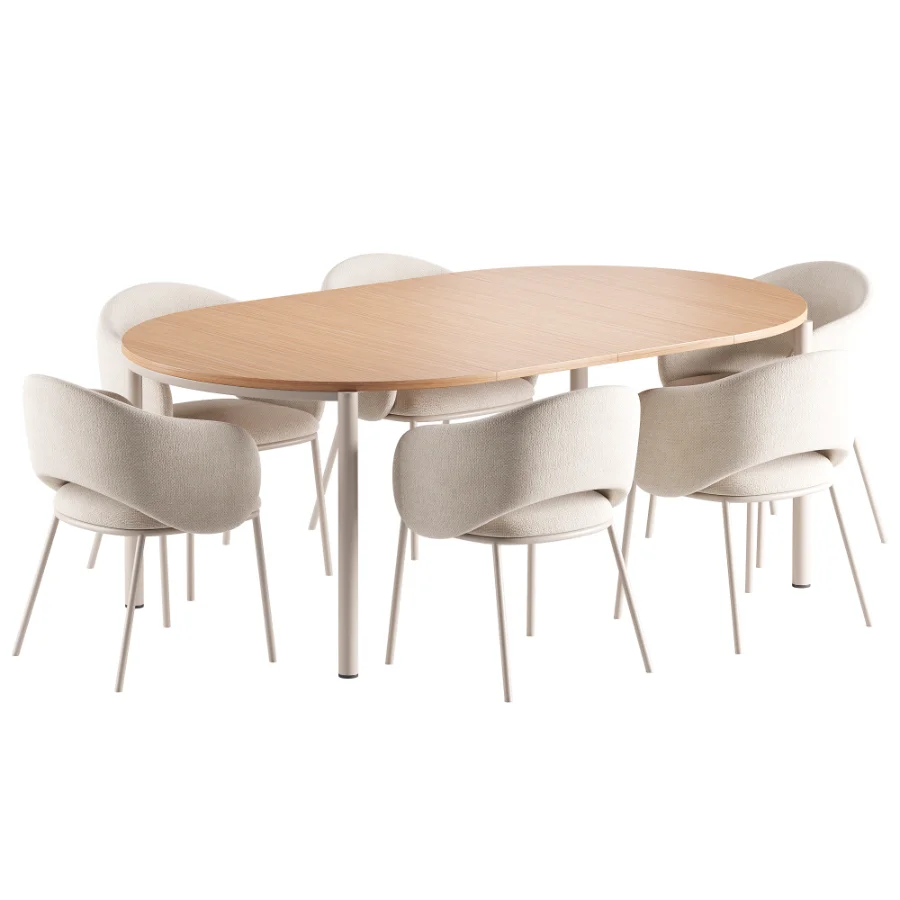 Maina Chair and Montuiri Extendable Table Image 2