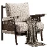 Drawing Room Use Foam Removable Cushions Arm Chair - Thumbnail 1