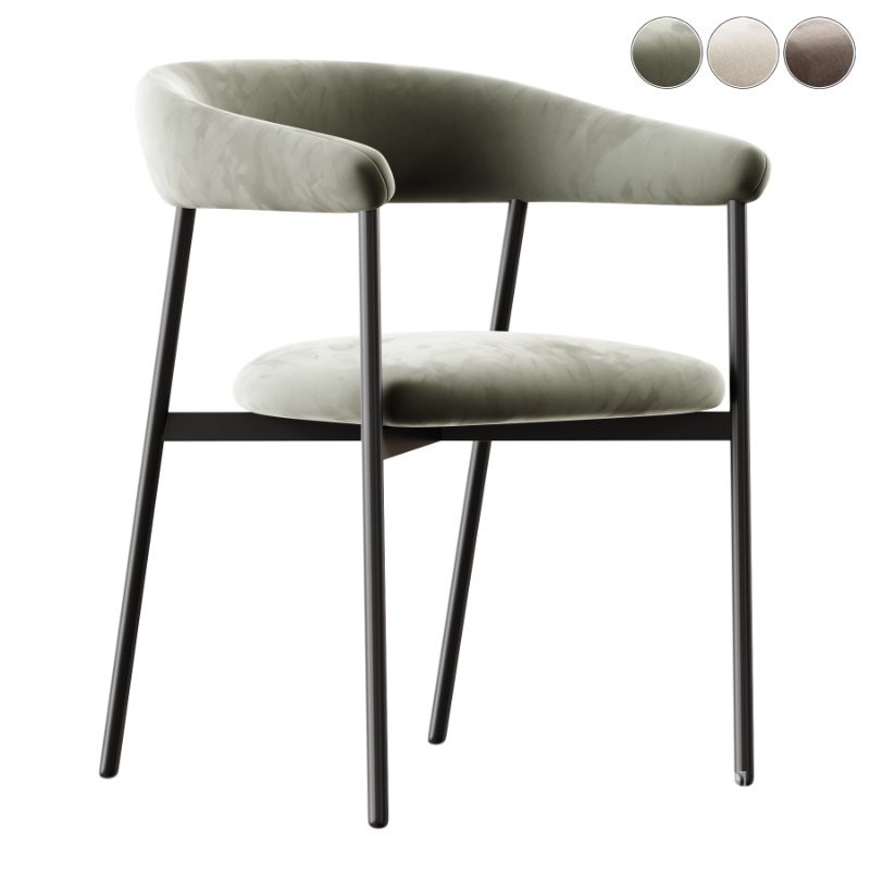 Toko dining chair light gray 2 pcs Image 5