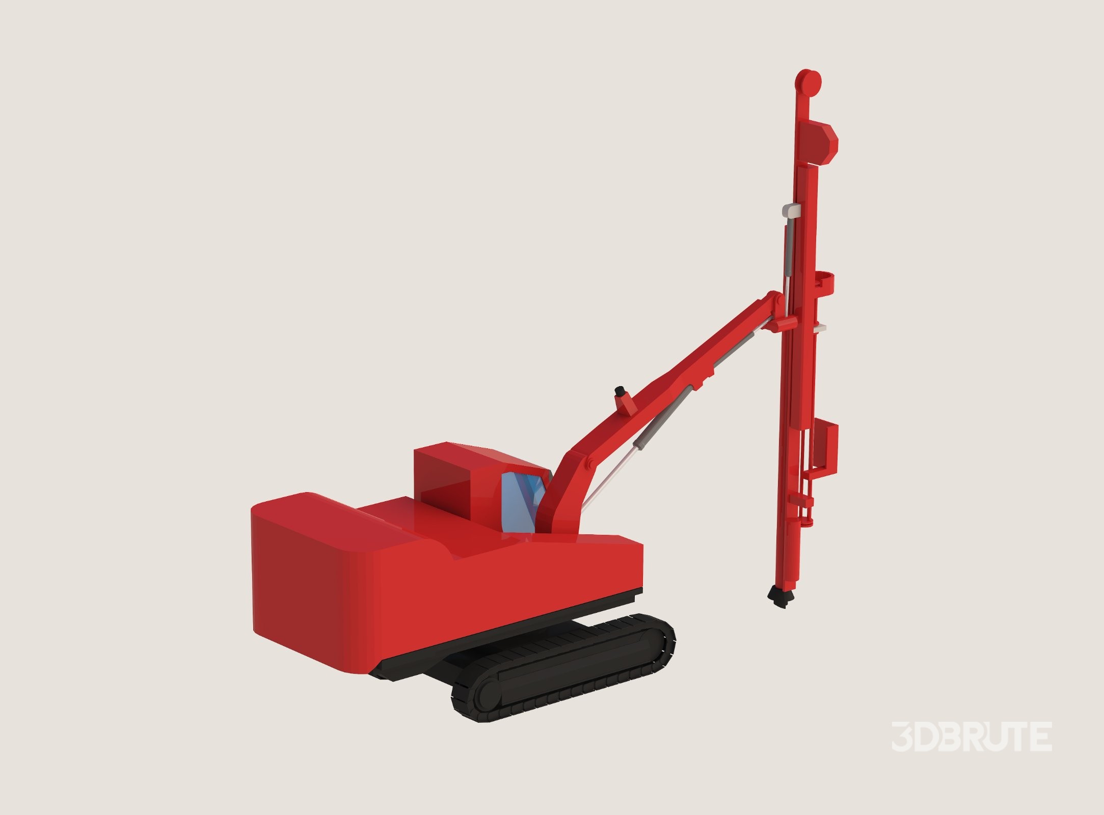 Drill Rig Construction DX780 Simplified 3D model 3dbrute
