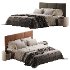 Bolsena 140×200 dark beige bed - Thumbnail 2