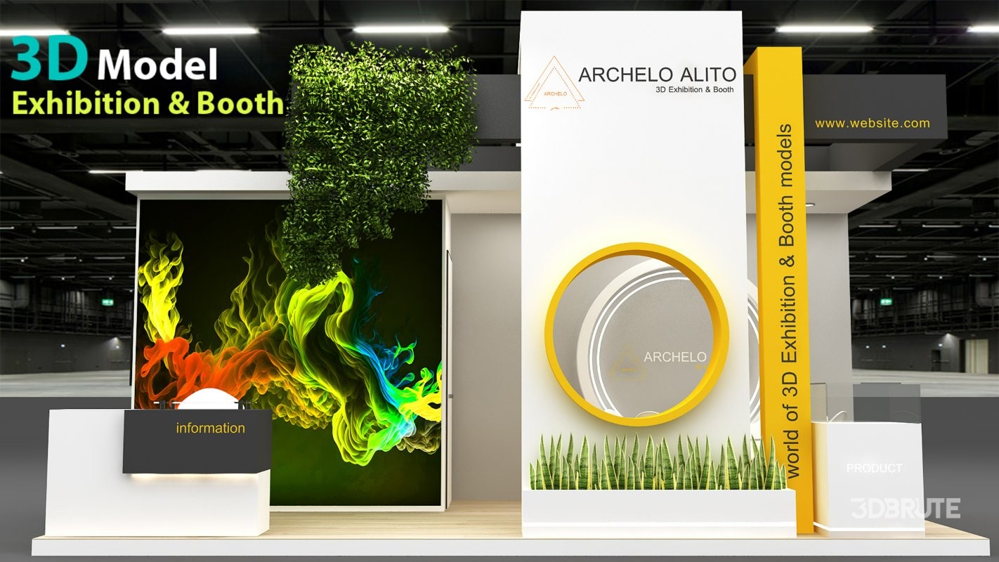 Exhibition Booth 3D Model Image 4