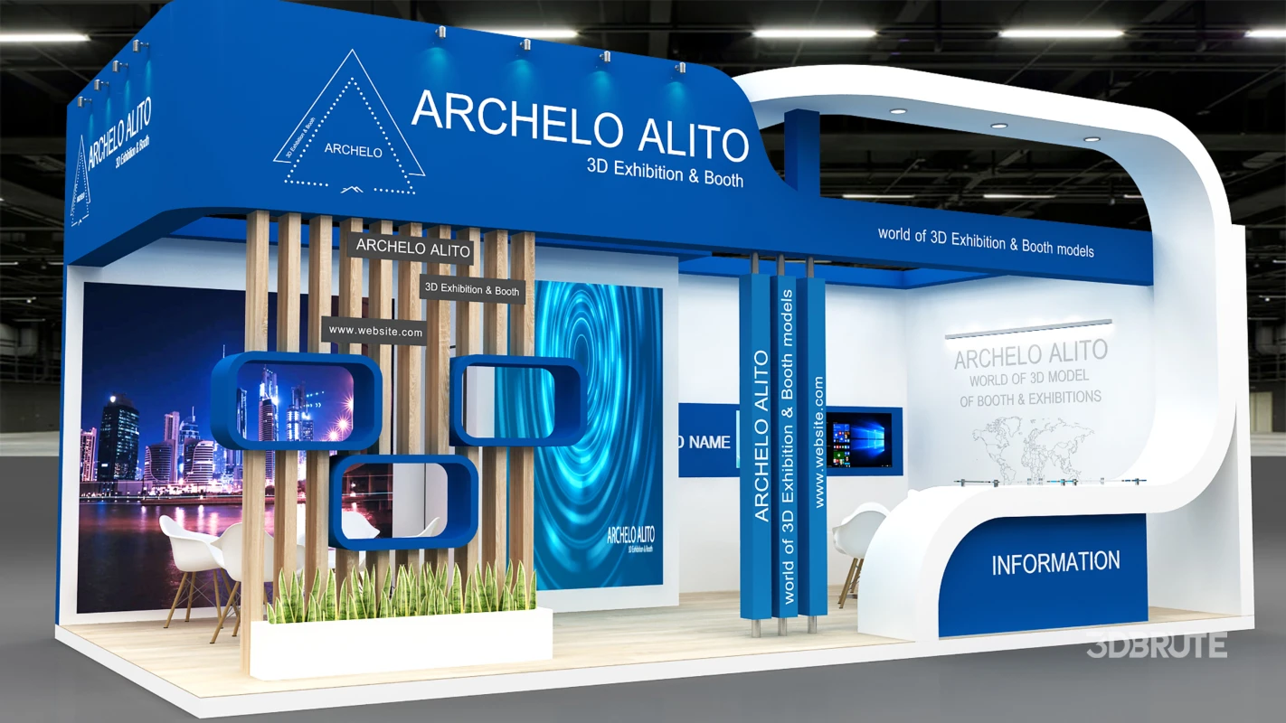 Exhibition Booth 3D Model Image 5