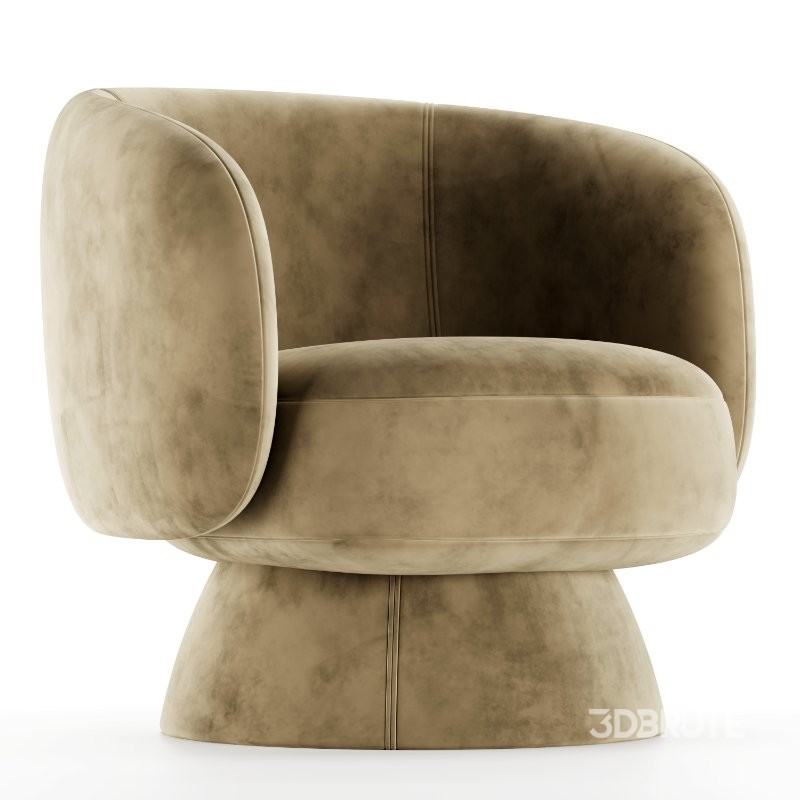 curved armchair Image 1