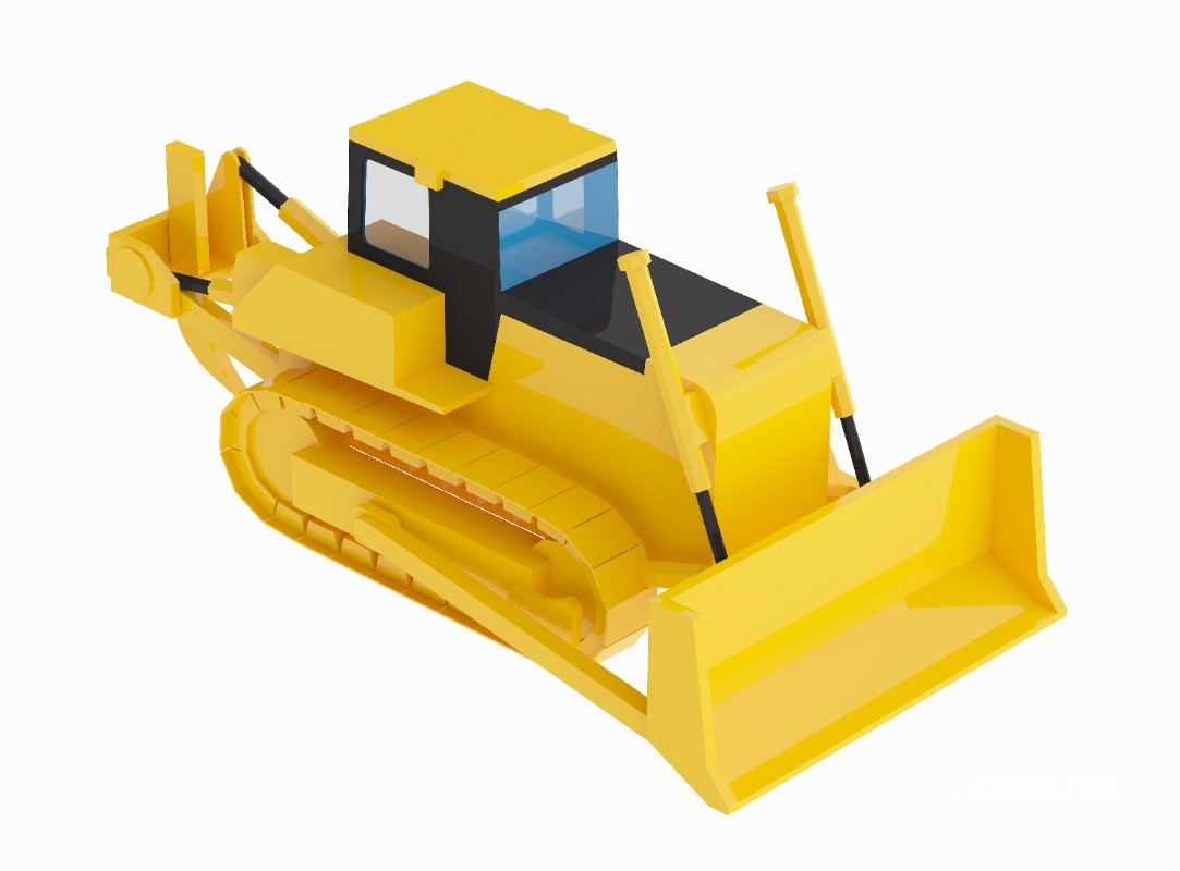 Crawler Bulldozer D155A-6 Simplified Image 3