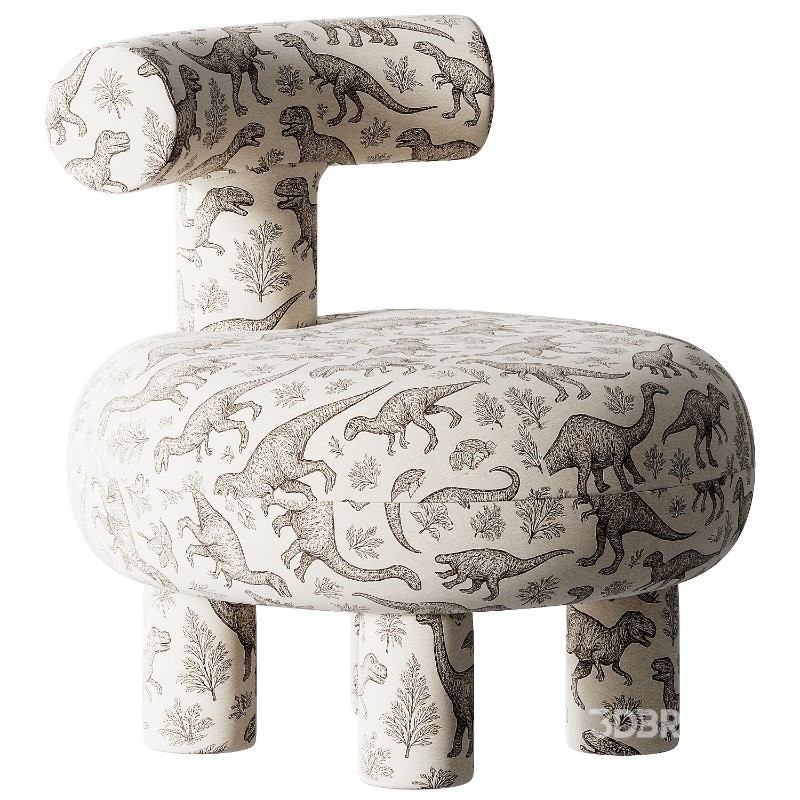 Armless Wool Chair Image 3