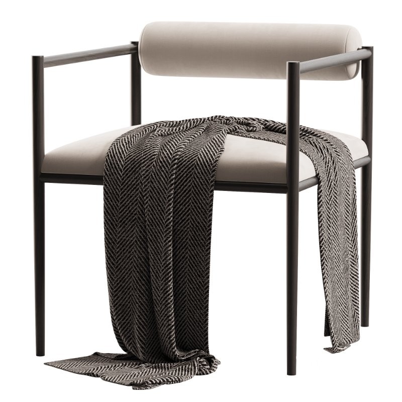 Barbana Pewter Texture Chair Image 3