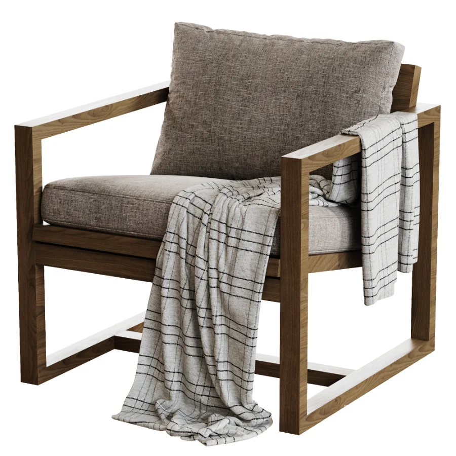 Oxford Leather Lounge Chair Image 3