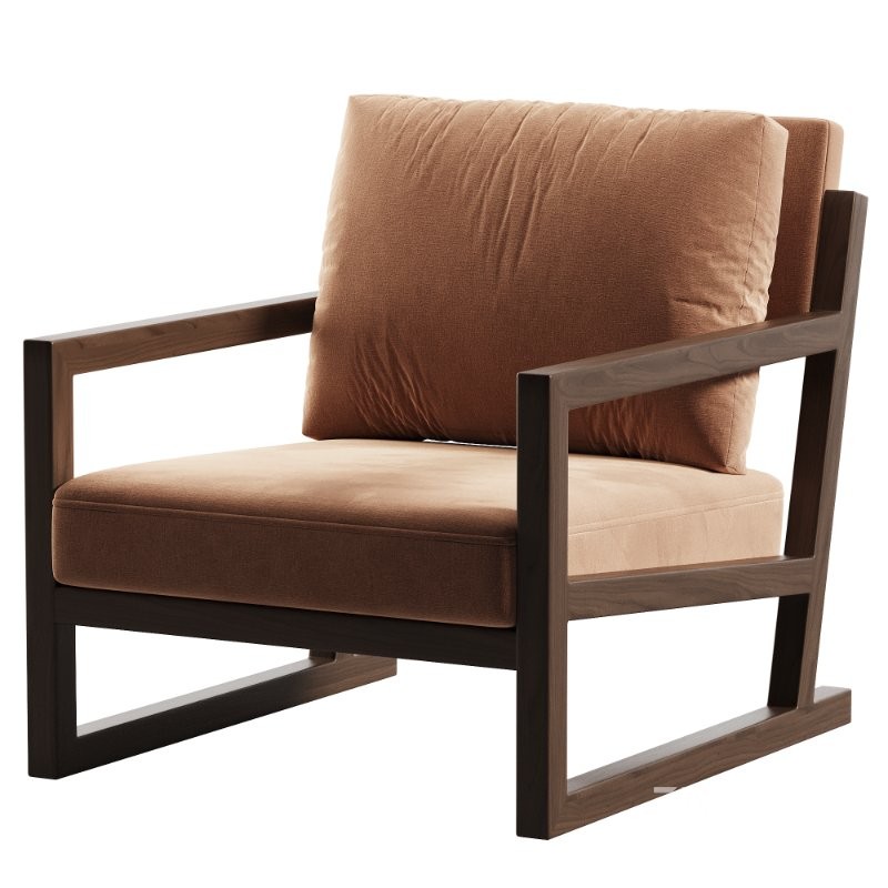 Simple Solid Color Arm Chair Image 5