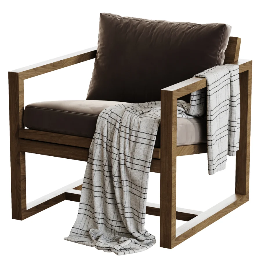 Oxford Leather Lounge Chair Image 5