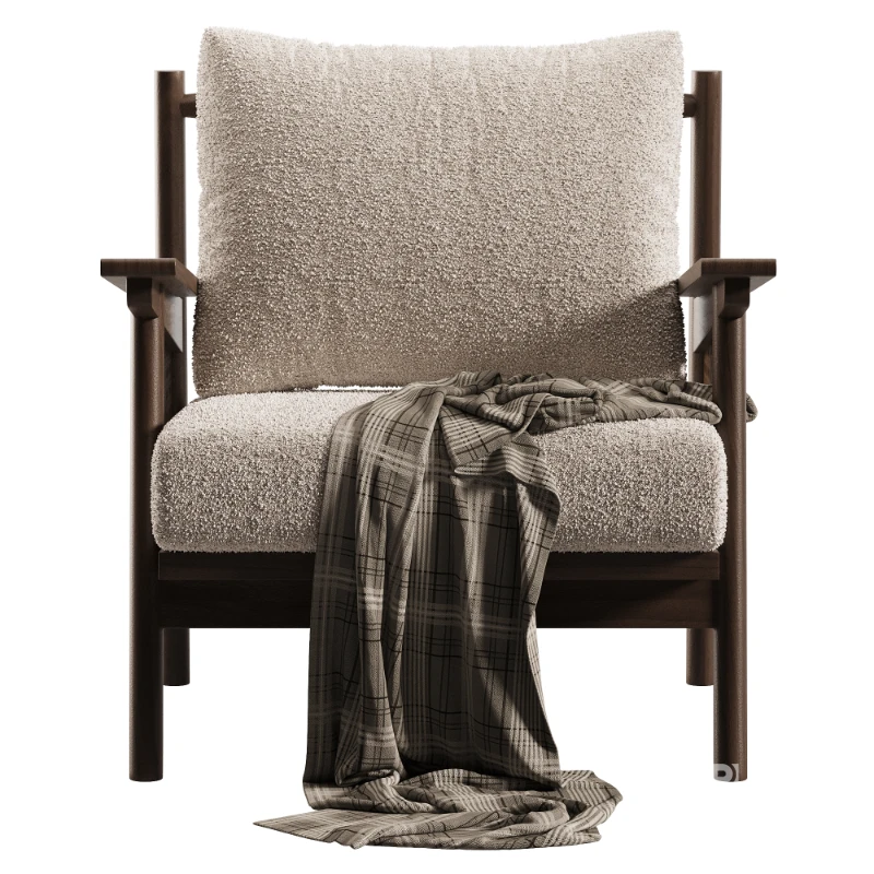 Drawing Room Use Foam Removable Cushions Arm Chair Image 2