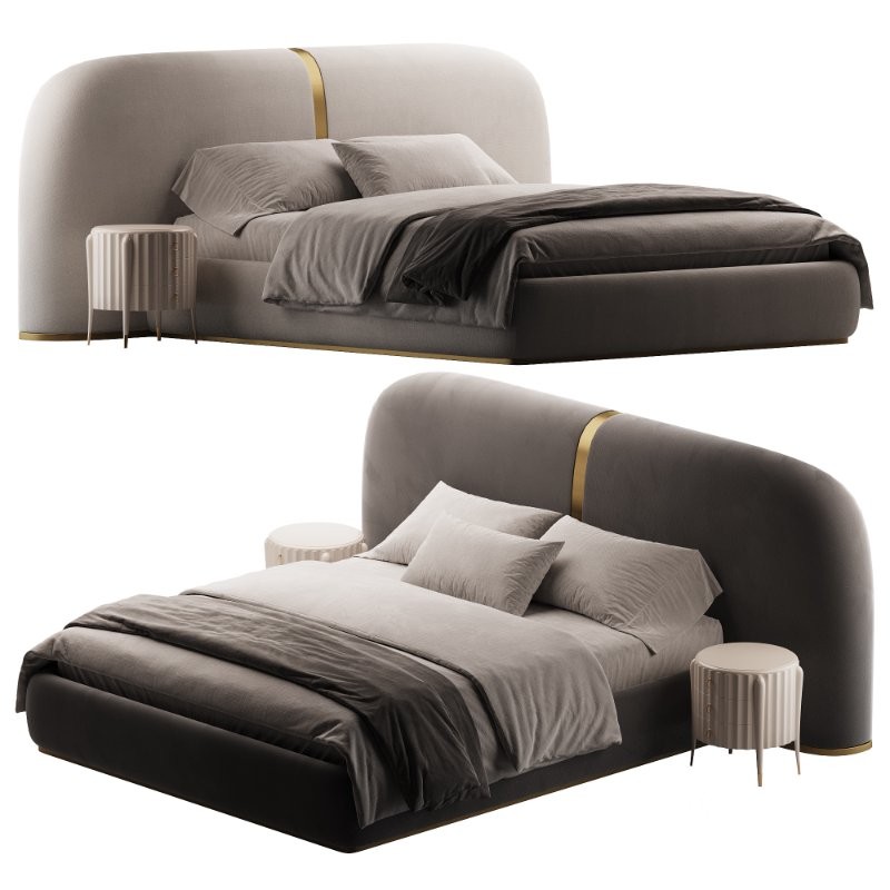 Sable Bed Off White Linen Image 1