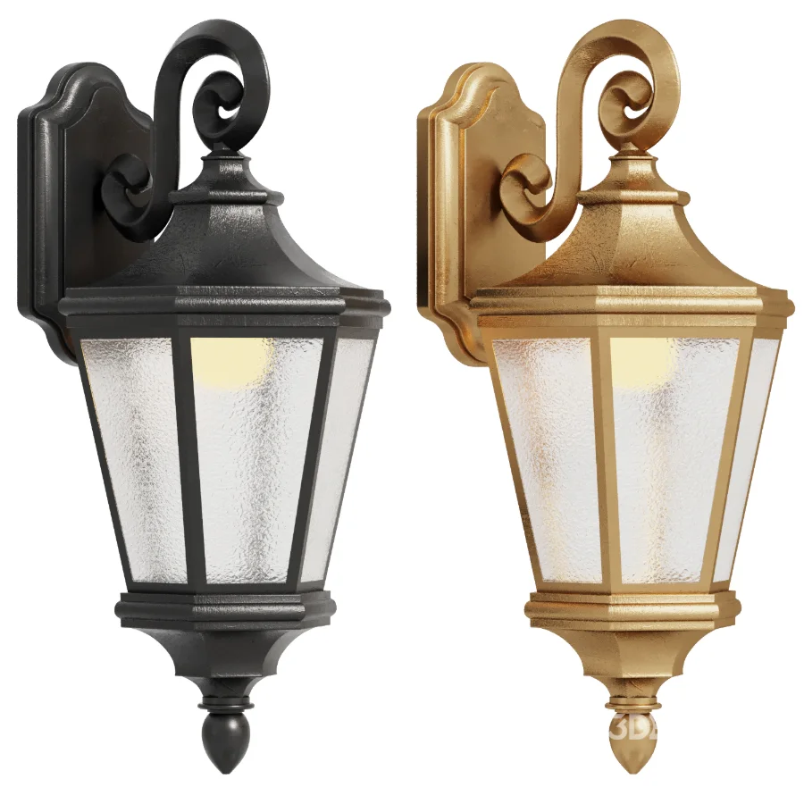 Classic exterior wall light set1 Image 1