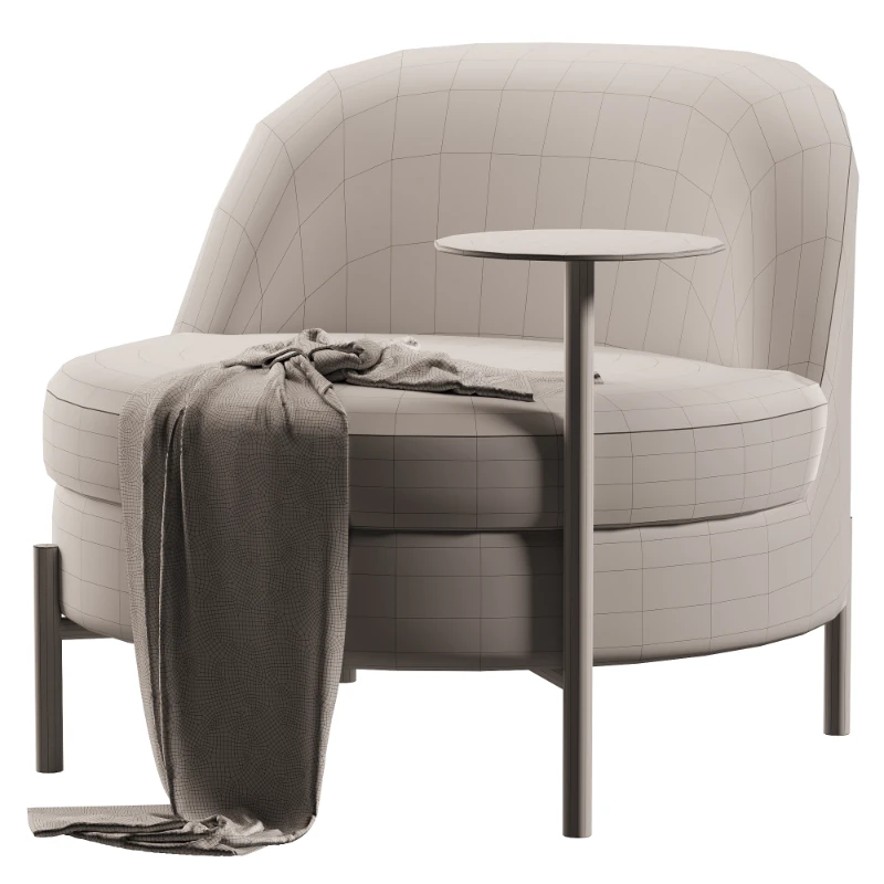 Mazie Accent Chair in Ivory Boucle Image 7