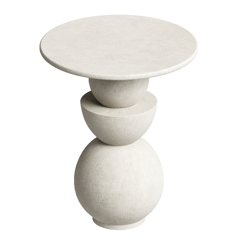 Sphere Accent Table Sculptural Ecomix Pedestal Side Table Image 3