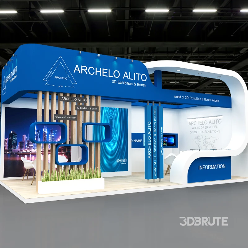 Exhibition Booth 3D Model Image 1
