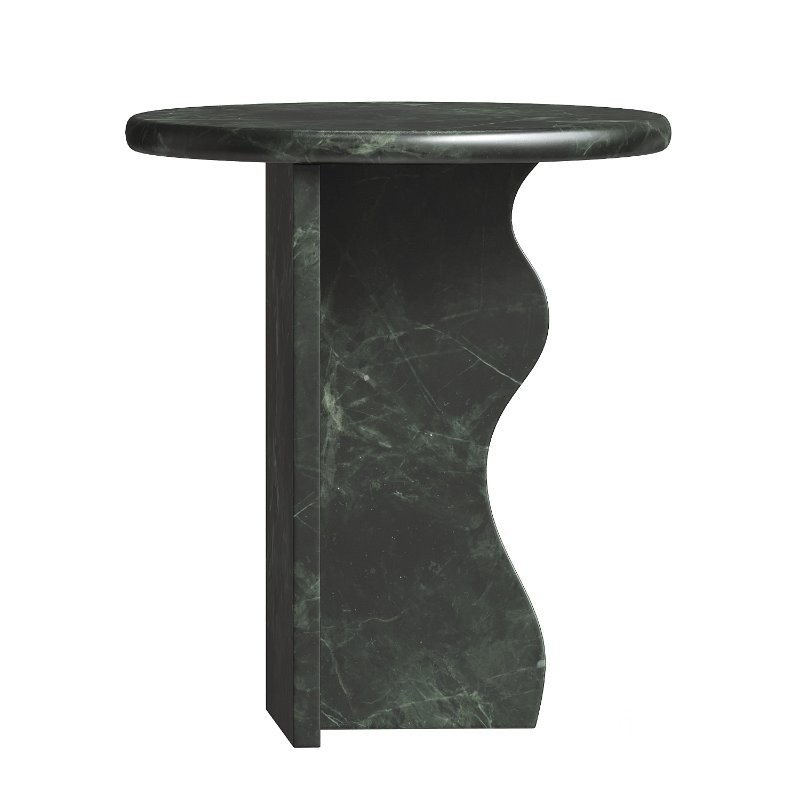 Ana Wave Side Table Limestone Image 3