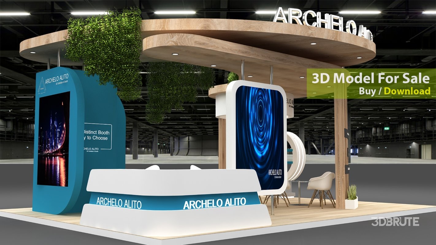 modern exhibition 3d booth Image 9