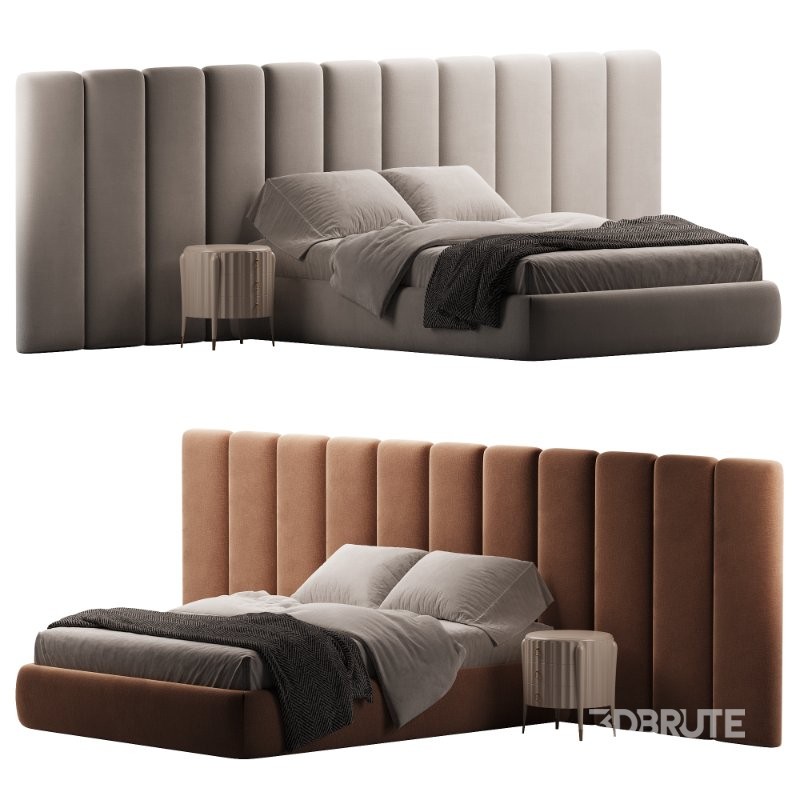 Kestrel Off White Boucle Queen Bed Image 1