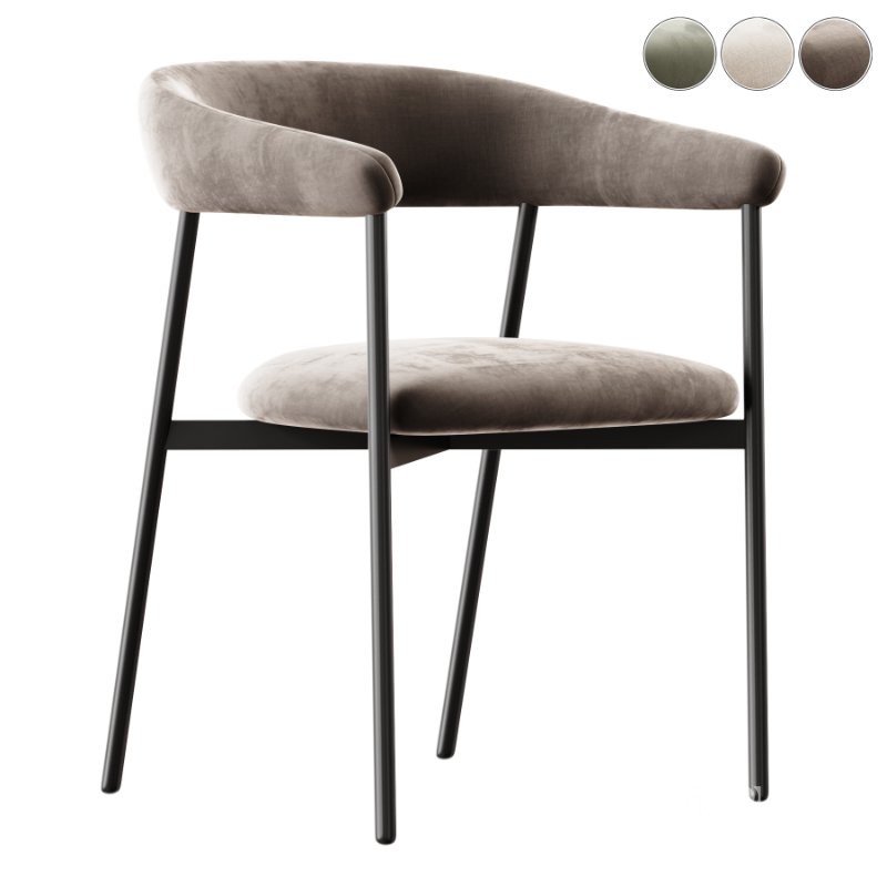 Toko dining chair light gray 2 pcs Image 1
