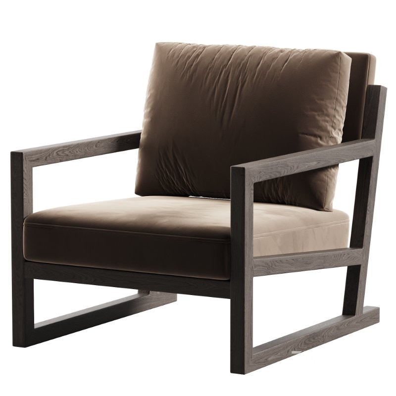 Simple Solid Color Arm Chair Image 4