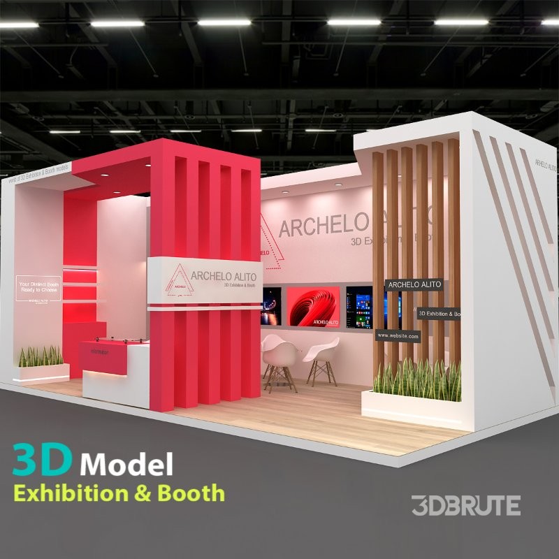 Exhibition Booth 3D Model Image 1
