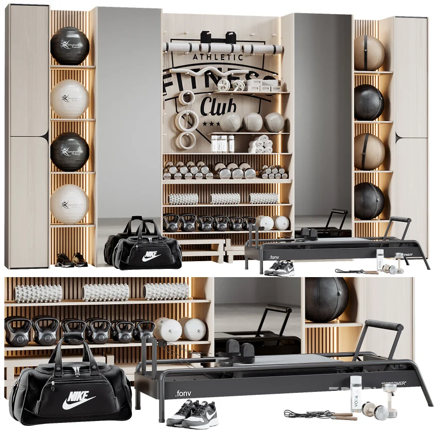 Home Gym Wall Rack with Equipment 07 Image 5