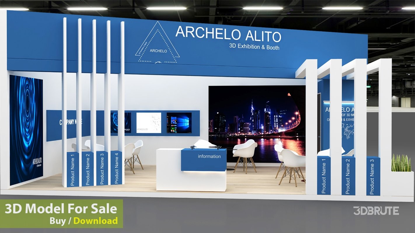3D Exhibition Booth Model Image 4