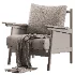 Drawing Room Use Foam Removable Cushions Arm Chair - Thumbnail 7