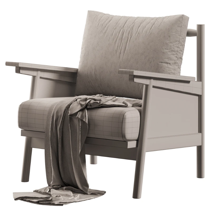 Drawing Room Use Foam Removable Cushions Arm Chair Image 7