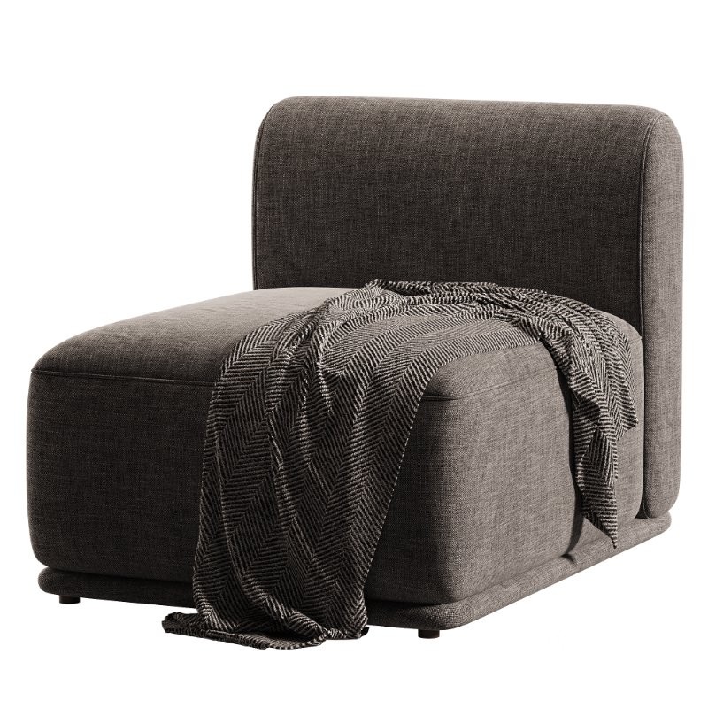 Sylvie Cream Boucle Armless Chair Image 4