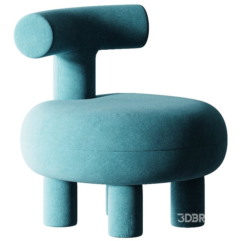 Armless Wool Chair Image 2