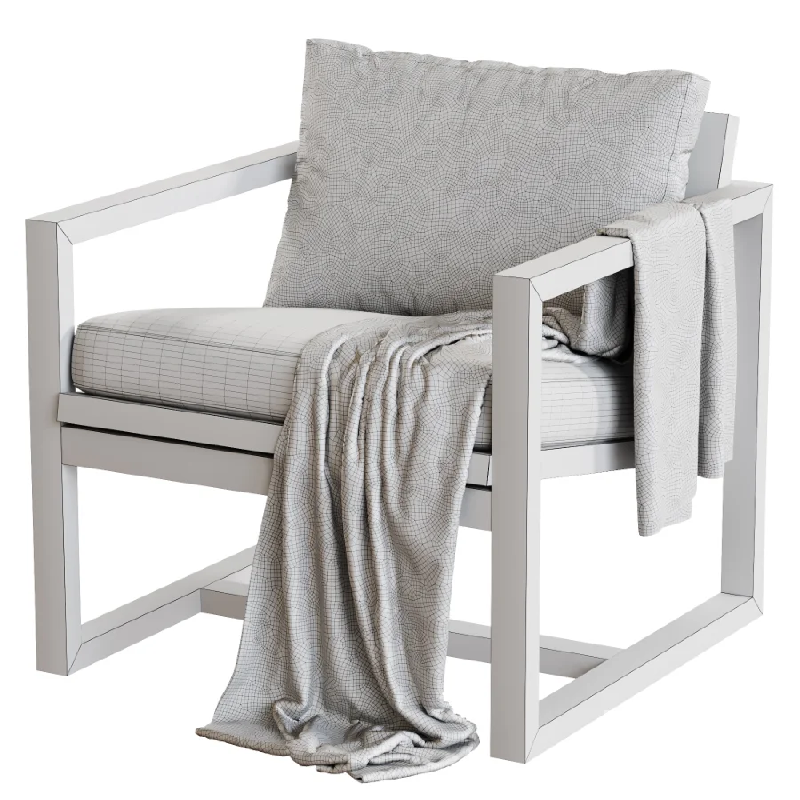 Oxford Leather Lounge Chair Image 7