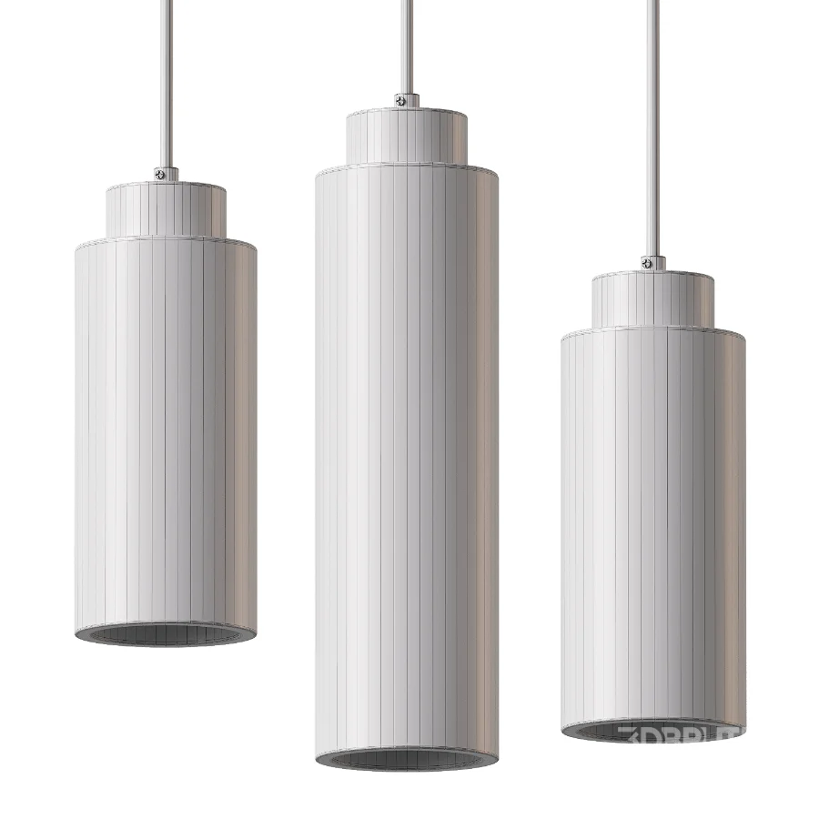 Traditional Japanese Cylinder Yellow Travertine Pendant Light Image 3