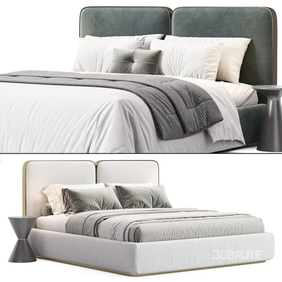 Gem Upholstered King Queen Bed Image 1