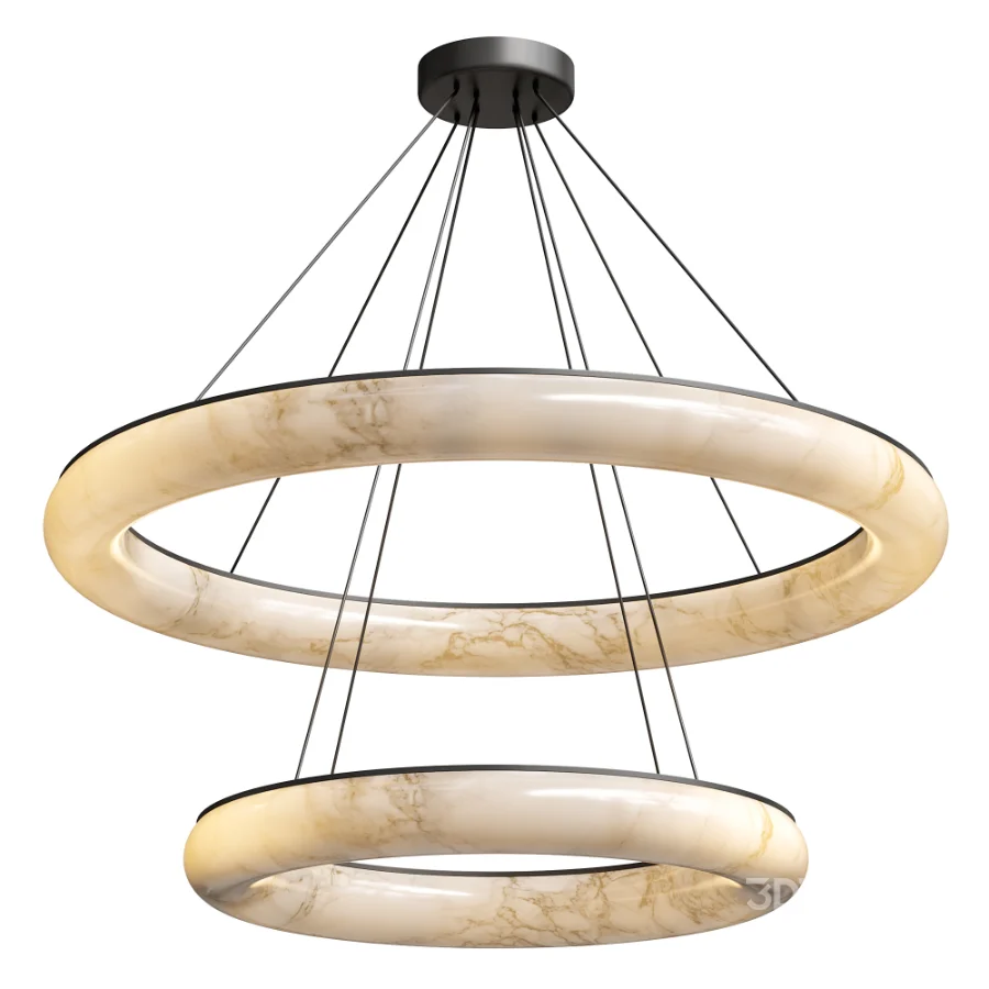 Rh Rivage Lisse Two-Tiered Round Chandelier Image 1