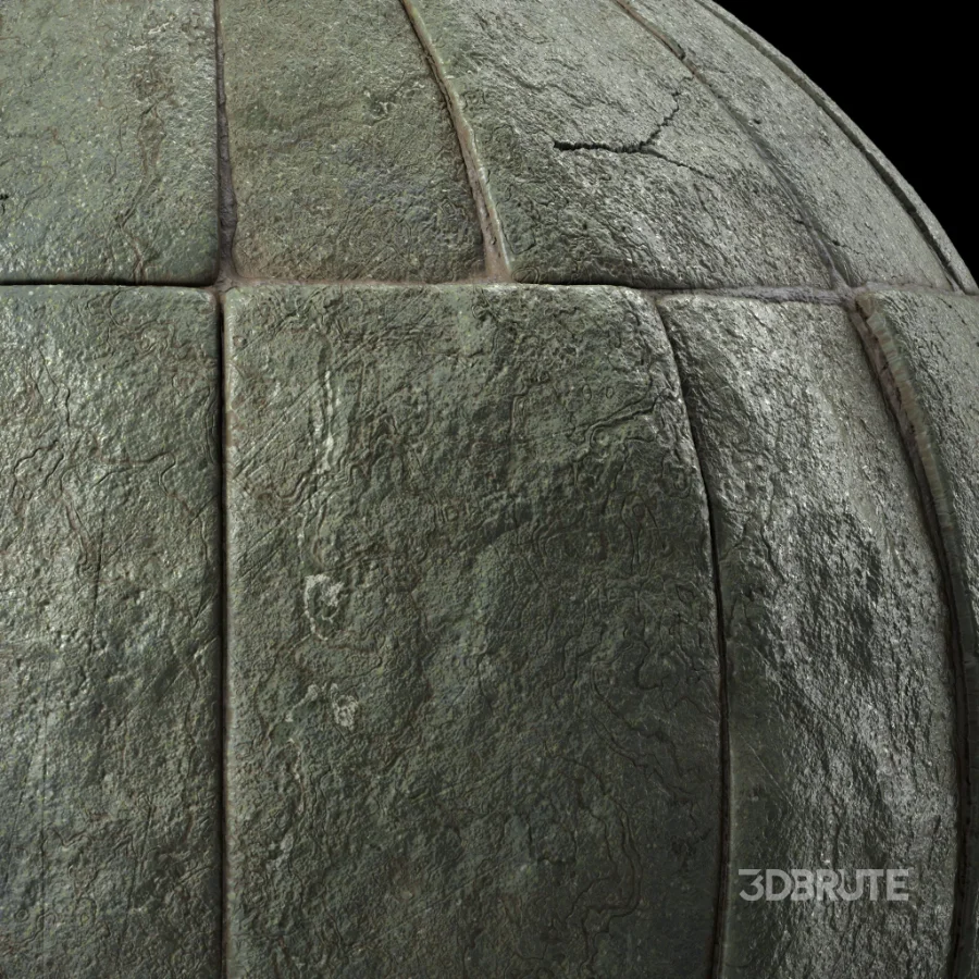 D313 Decorative Slat Stone wall – Sbsar Pbr 4k Seamless Image 5