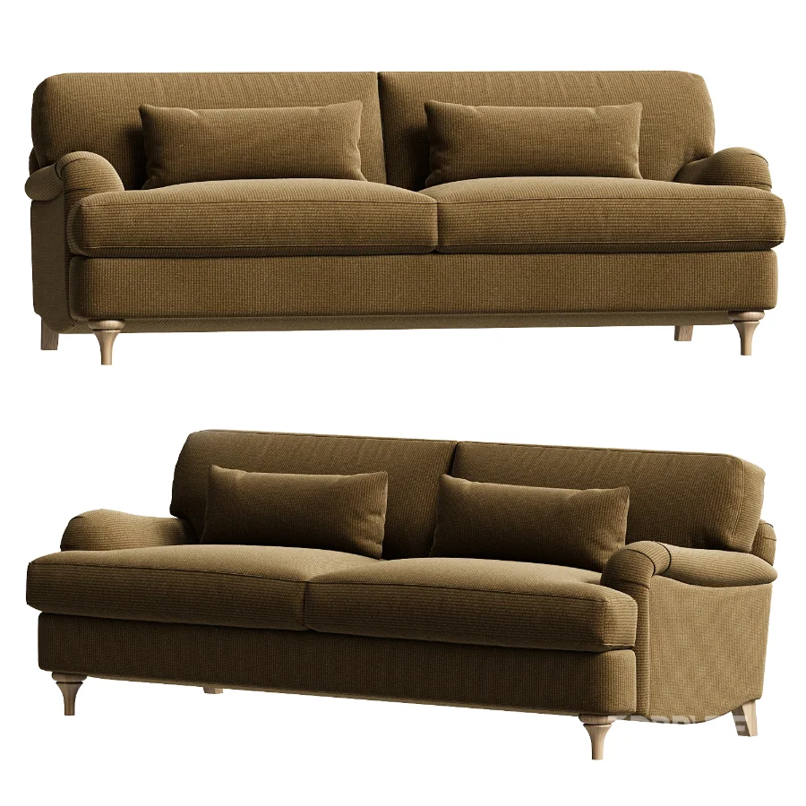 Daphnis Oatmeal Fabric Sofa 3 Seater Image 4