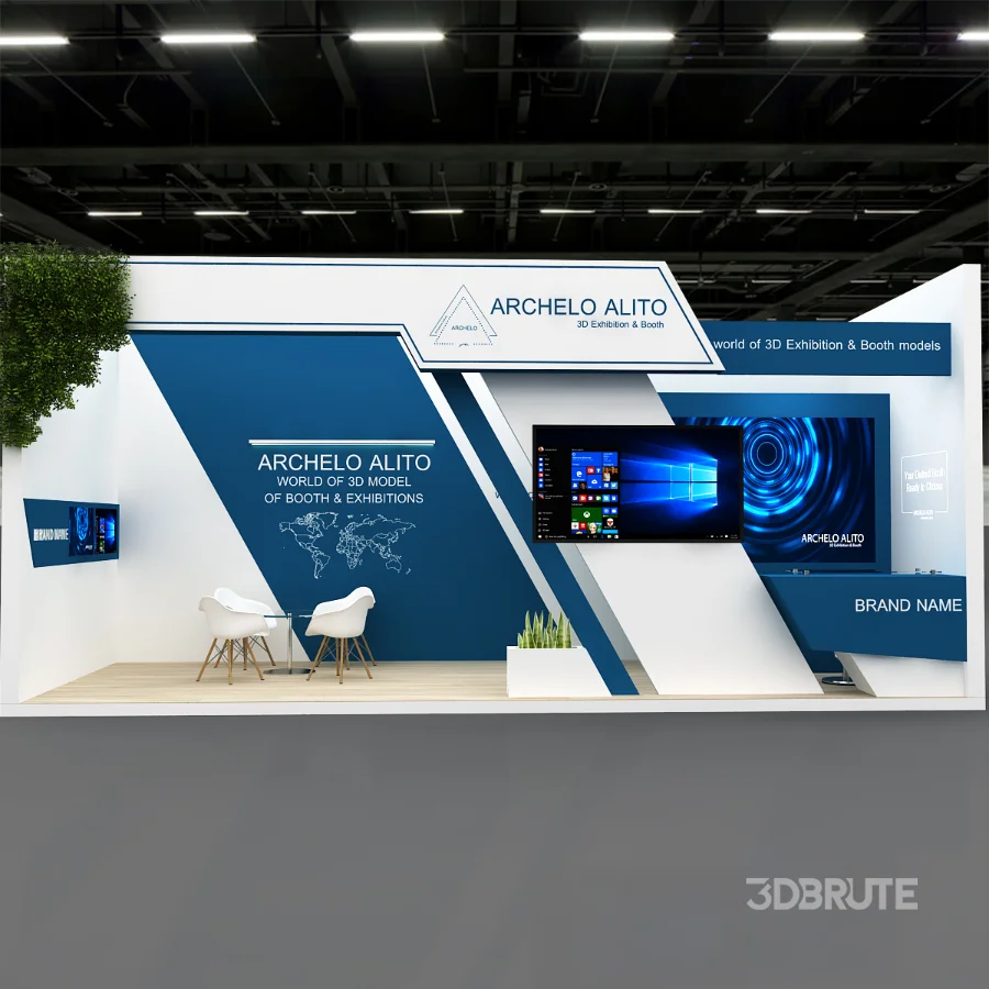 3D Stand Booth Model Image 1