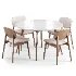 Lando Leather Dining Chair and Oia White Marble Dining Table - Thumbnail 4