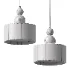 Traditional Japanese Travertine Cylinder Pendant Light - Thumbnail 5