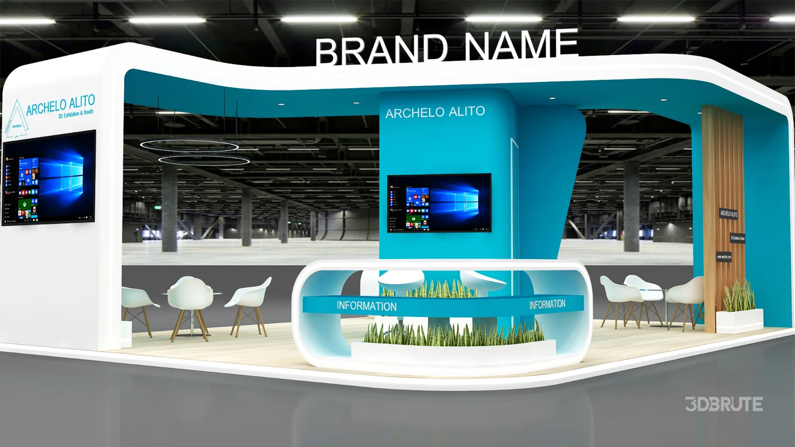 booth 3d model Image 5