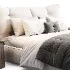 Euroa Suede Fabric Wide Upholstered Headboard Luxury Bed - Thumbnail 4