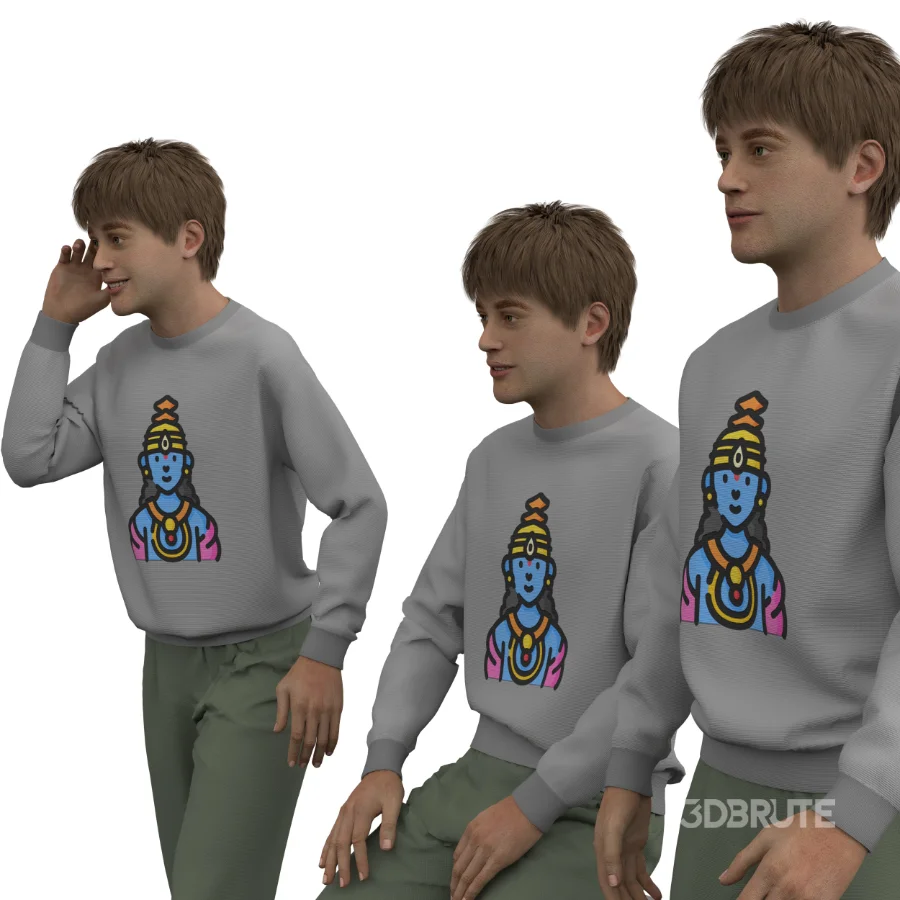 Casual Man wear a Sweatshirt Image 3