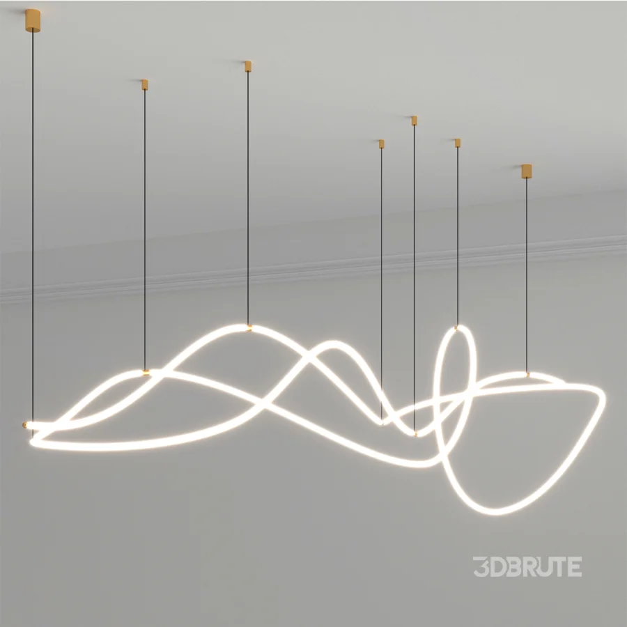 Line Art Geometry Chandelier Image 3