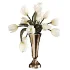 Ivory Tulips in Brass Vase - Thumbnail 3